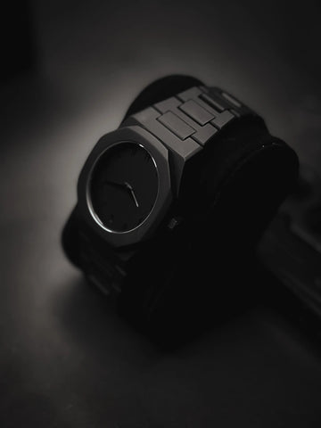 Stainless Steel Black Arabic Aura Watch