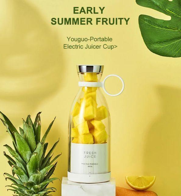 Portable Fresh Juice Blender Bottle USB Rechargeable Smoothie Maker