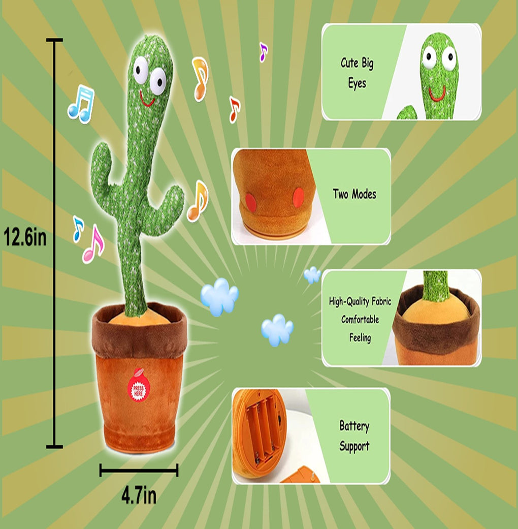 Talking Dancing Cactus Toy For Kids
