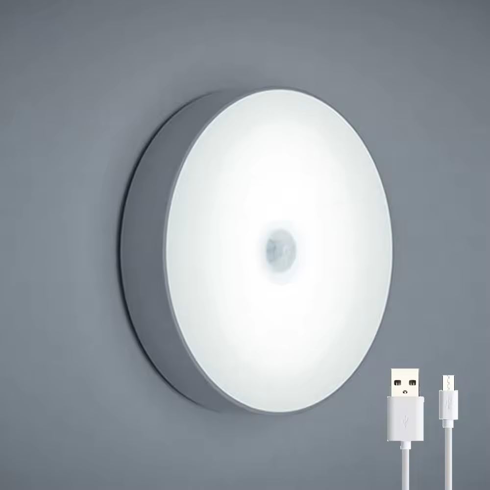 Rechargeable Motion Sensor LED Night Light with USB Charging