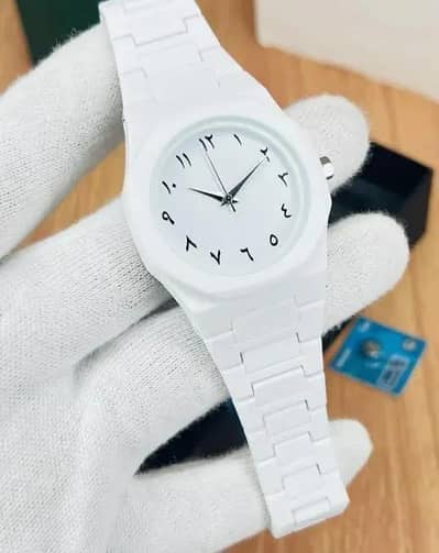 Full White Aura Watch Elegant Design