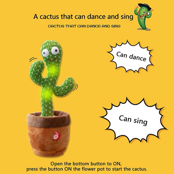 Talking Dancing Cactus Toy For Kids