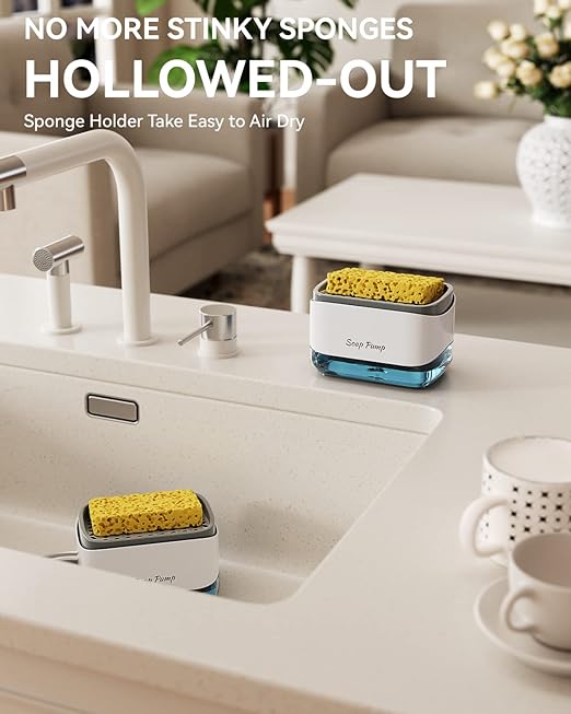 Kitchen Soap Dispenser, Sponge Holder