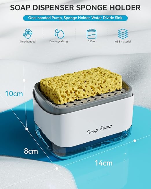 Kitchen Soap Dispenser, Sponge Holder