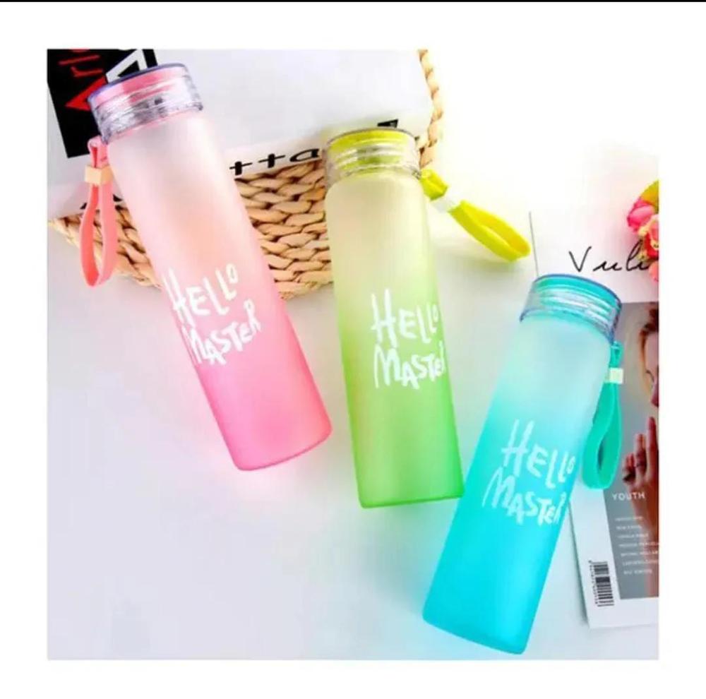 Hello Master Frosted Glass Water Bottle Stylish & Reusable