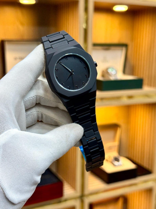 Stainless Steel Black Arabic Aura Watch