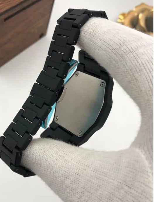 Stainless Steel Black Arabic Aura Watch