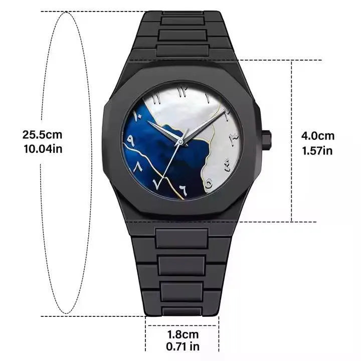 Black & White Marble Design Aura Watch