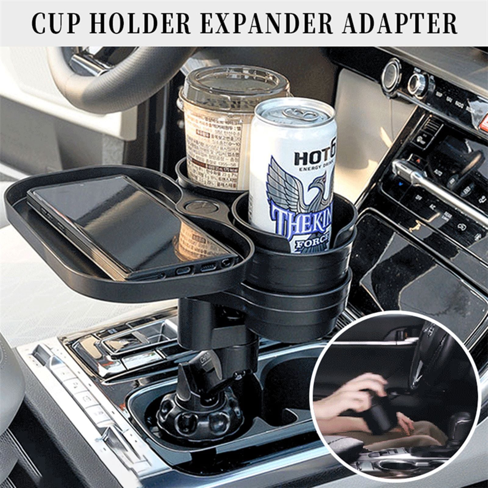 Car Cup Holder with Wireless Phone Charging