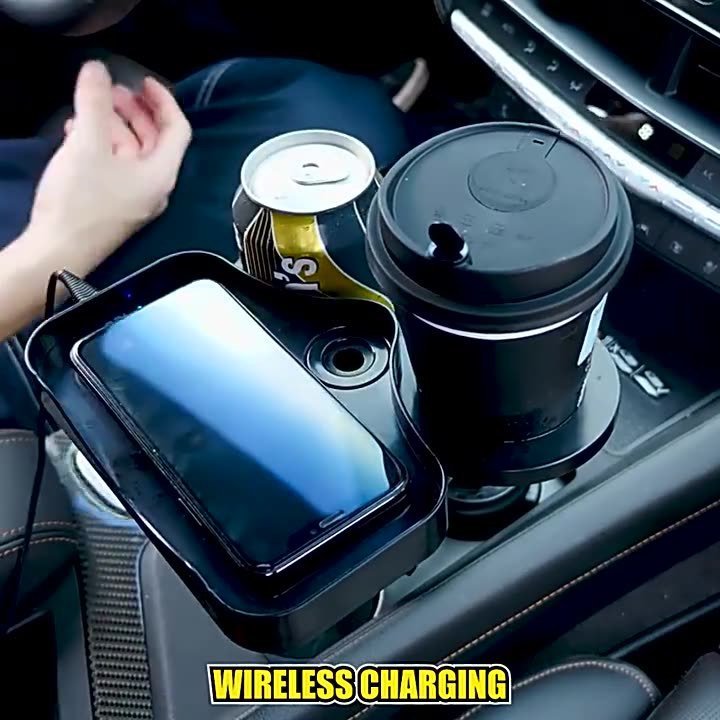 Car Cup Holder with Wireless Phone Charging