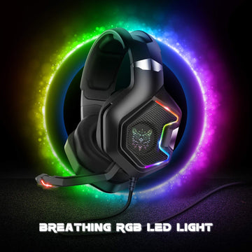 🎧 RGB Gaming Headset with Mic – Immersive Sound Quality & RGB LED Lights