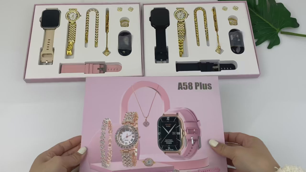 A58 5-in-1 Women’s Luxury Smart Watch Gift Set
