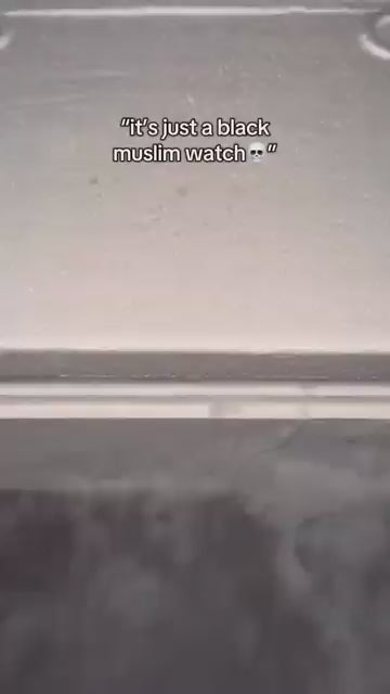 Stainless Steel Black Arabic Aura Watch