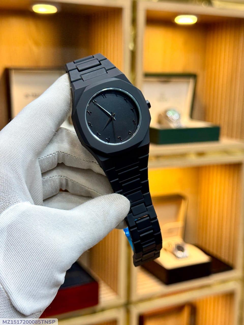 ✨️ Stainless Steel Black Arabic Aura Watch ⌚️