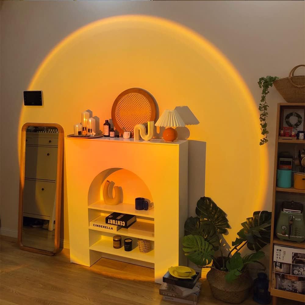 LED Sunset Projection Lamp – Aesthetic Mood Light for Home Decor